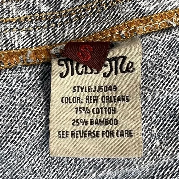 Miss Me Distressed Denim Jean Jacket - Picture 9 of 12